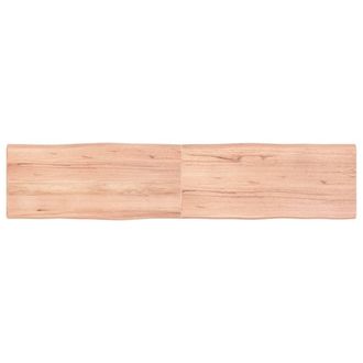 Berkfield Home Table Top Light Brown 180x40x(2-4)cm Treated Solid Wood Live Edge