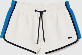 Lacoste Womens Contrast Panel Shorts - Cream - Size: 32in/10
