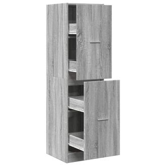 Berkfield Home Apothecary Cabinet&not;Grey Sonoma 40x41x144.5 cm Engineered Wood in Grey