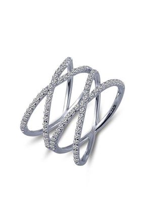 Lafonn Double Crisscross Ring in Silver at Nordstrom, Size 8