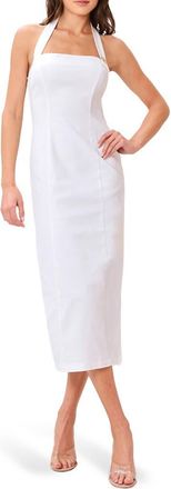 Flying Tomato Denim Midi Dress in White at Nordstrom Rack, Size Medium