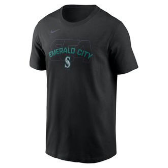 Nike Seattle Mariners Fashion Nike Mens MLB T-Shirt in Black | N19900AMVR-19Z