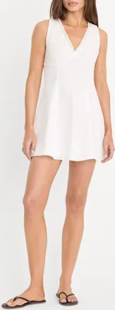 Good American The Eyelet Minidress in White001 at Nordstrom, Size X-Large