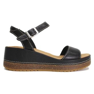 Clarks Kassanda Lily Leather Womens Comfort Sandals - UK 5.5 - US 8 Women - EU 39 - Black - Size:UK 5.5