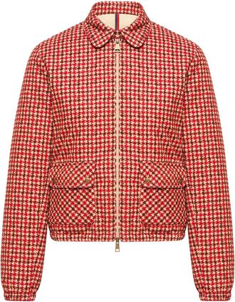 Moncler Moncler Lanset Velvet Down Shirt Jacket, Women, Red, Size: 00