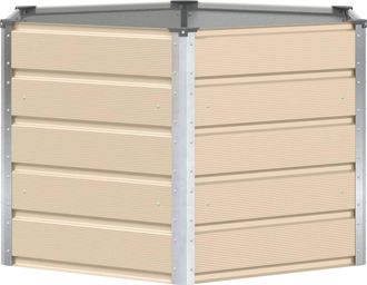 vidaXL Jardinera Marfil 129 X 129 X75 Cm Acero Vidaxl