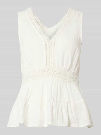 Vero Moda Blusentop mit H&auml;kelspitze Modell SANINI in Offwhite, Gr&ouml;&szlig;e 34