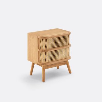 La Redoute Interieurs Nachtkastje met 1 lade in rotan, Laora