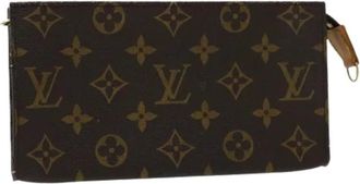 Louis Vuitton Pre-owned Clutches, female, Brown, Size: ONE SIZE Pre-owned Canvas Pouch