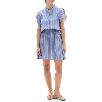 Hatley Ava Summer Stripe Minidress in Violet at Nordstrom, Size X-Small
