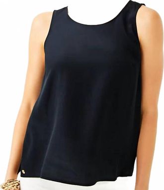 Lilly Pulitzer Dionna Sleeveless Top In Noir