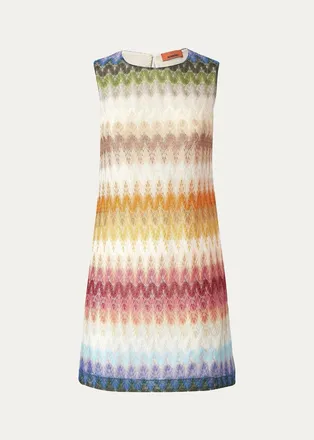 Missoni Degrade Raschel Knit Sleeveless Mini Dress