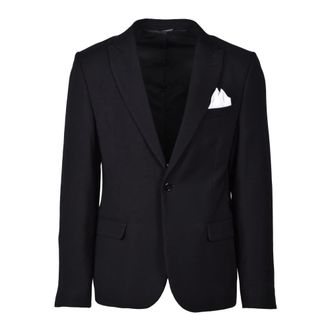 Daniele Alessandrini Elegant Blazer Jacket Buttoned Lined - male - Daniele Alessandrini - Blazers - Black - L - Jackets