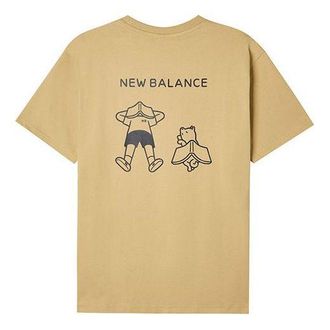 New Balance x Noritake Crossover Funny Pattern Sports Round Neck Short Sleeve Unisex Yellow AMT12347-MSU