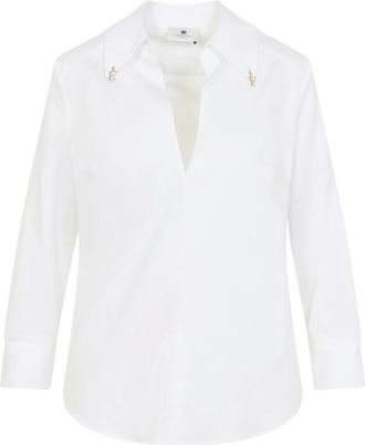 Elisabetta Franchi Mujer, Blusas y Camisas, Blanco, Talla: XS