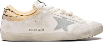 Golden Goose Super-Star Penstar White/Silver/Beige sneakers - men - Rubber/Fabric/Nappa Leather/Glitter - 40