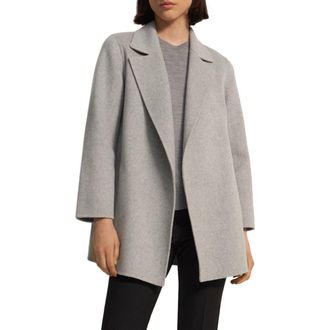 Theory Clairene Wool & Cashmere Jacket in Melange Grey - Qd0 at Nordstrom Rack, Size X-Large