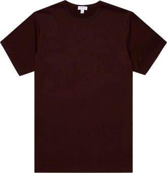 Sunspel Hombre, Camisetas, Marrón, Talla: L