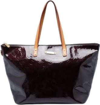 Louis Vuitton Pre-owned Bellevue Tote Bag - Dames - Vintage Shopper - Paars - ONE Size - Leer - Vintage