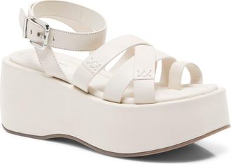 Free People Hazel Platform Sandal in Bone Leather at Nordstrom, Size 6.5
