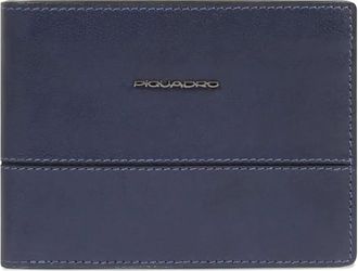 Piquadro stitched wallet - men - Calf Leather - One Size - Blue