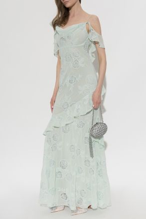 Self Portrait Lace Dress, Womens, Green