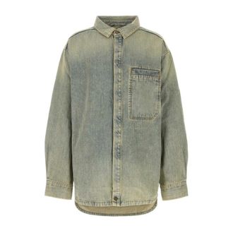 Entire studios Denim Shirts, male, Blue, Size: L Denim Herculean Shirt