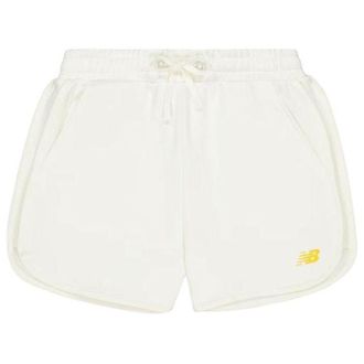New Balance (WMNS) New Balance High-Rise Shorts With Placement Brand Logo White AWS41336-CIC