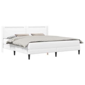 vidaXL Estructura De Cama Con Colch&oacute;n Blanco 180 X 200 Cm Vidaxl