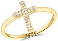 Effy Diamond Cross Ring in Gold at Nordstrom Rack, Size 7