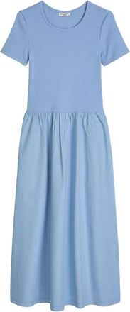 Marc O'Polo Jersey Jurk - Dames - Casual kleedjes - Blauw - XL - Katoen - Kleedjes