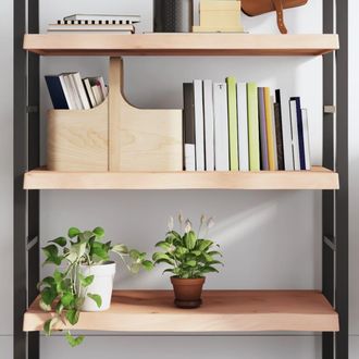 vidaXL Vidaxl - Estante De Pared Madera Maciza Roble Sin Tratar 80x60x(2-6) Cm