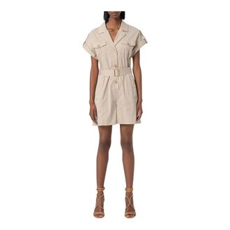 Fracomina Abito - Dames - Playsuits - Beige - M - Jumpsuits & Playsuits