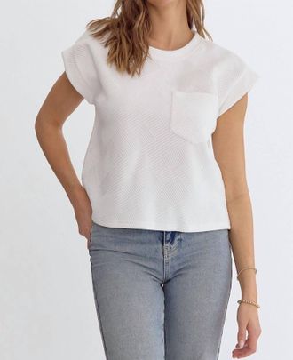 Entro Textured Top In Off White