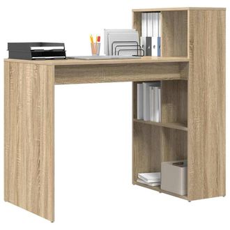 Berkfield Home Modern Computer Desk Sonoma oak Engineered wood Medium Computer Desk in Light Tan