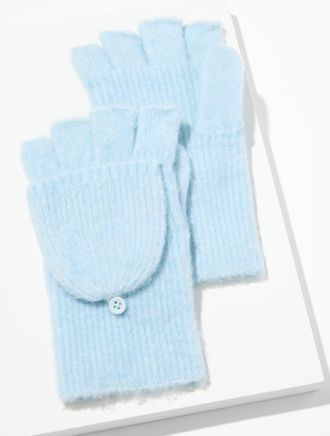 Talbots Flip Top Ribbed Gloves - Salt Water - 001 Talbots