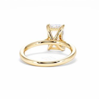 The Diamond Store Amora Radiant 3.00ct Hidden Halo Lab Diamond Engagement Ring G/VS1 Set in 18K Gold