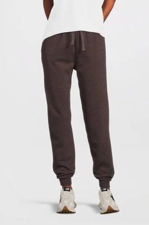 Anytime fleece joggingbroek bruin melange