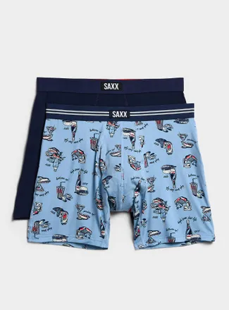 Saxx Mens 6 blue-hued boxer briefs VIBE XTRA 2-pack