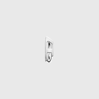 Diesel Stainless steel hoop earring - Earrings - Unisex - Silver
