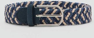 Mango Cintura elasticizzata intrecciata colorata navy - Uomo - 100 - MANGO MAN
