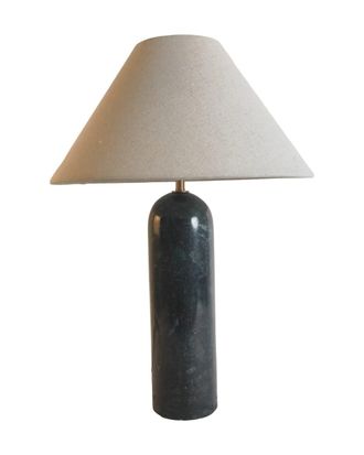 Deco Wood L&aacute;mpara de mesa de m&aacute;rmol en color natural y verde de 51cm