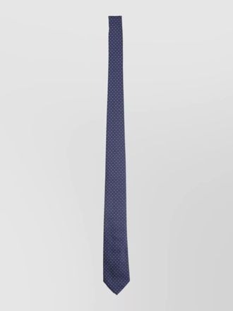 Ferragamo silk tie slim blade standard length polka dots