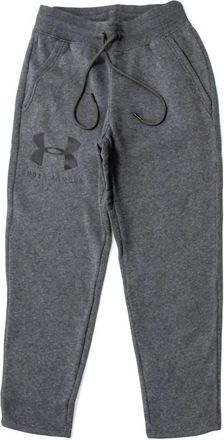 Under Armour Womens Rival Fleece Sportstyle Graphic Crop Bottom In Gray