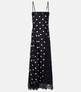 Sportmax Capo polka-dot silk slip dress