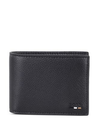 BOSS logo wallet - men - Polyurethane/Polyester/Polyester/Recycled Polyurethane - One Size - Black