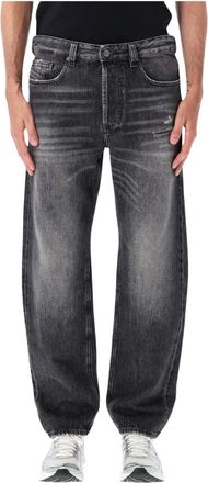 Diesel Jeans, Heren, Zwart, W33, Denim, 2024 D Macs Denim Straight