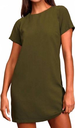 Lulus Womens Shift And Shout Shift Dress In Olive Green