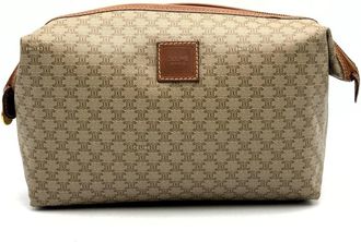 Celine Beige Brown Pvc Leather Clutch Bag Pouch (Pre-Owned)