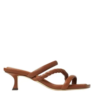 Jimmy Choo London Diosa 50 Leather Sandals, Brand Size 36.5 ( US Size 6.5 )